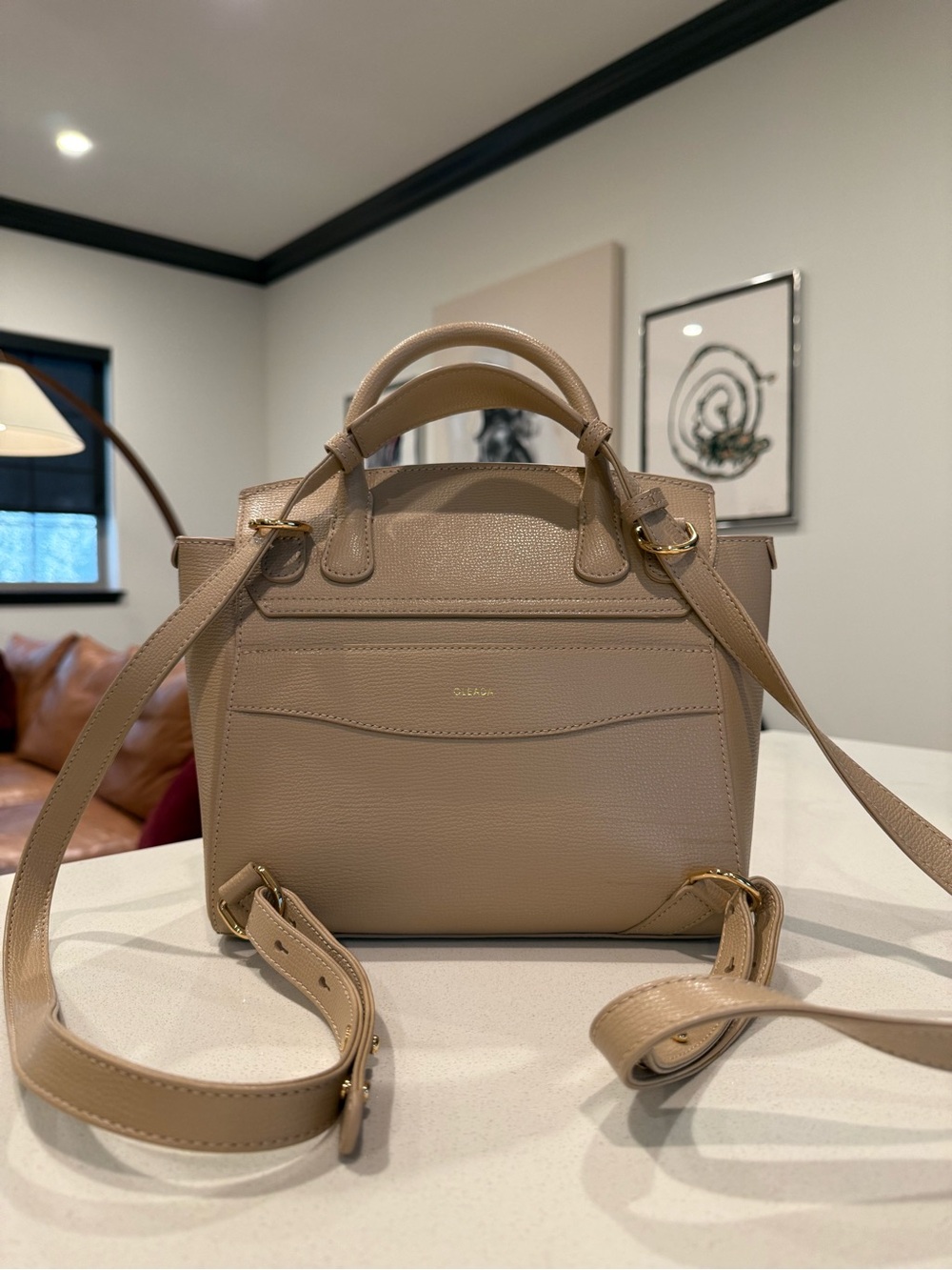 NWOT✨ Oleada Mini Wavia Leather Bag in Champagne - Picture 6 of 10
